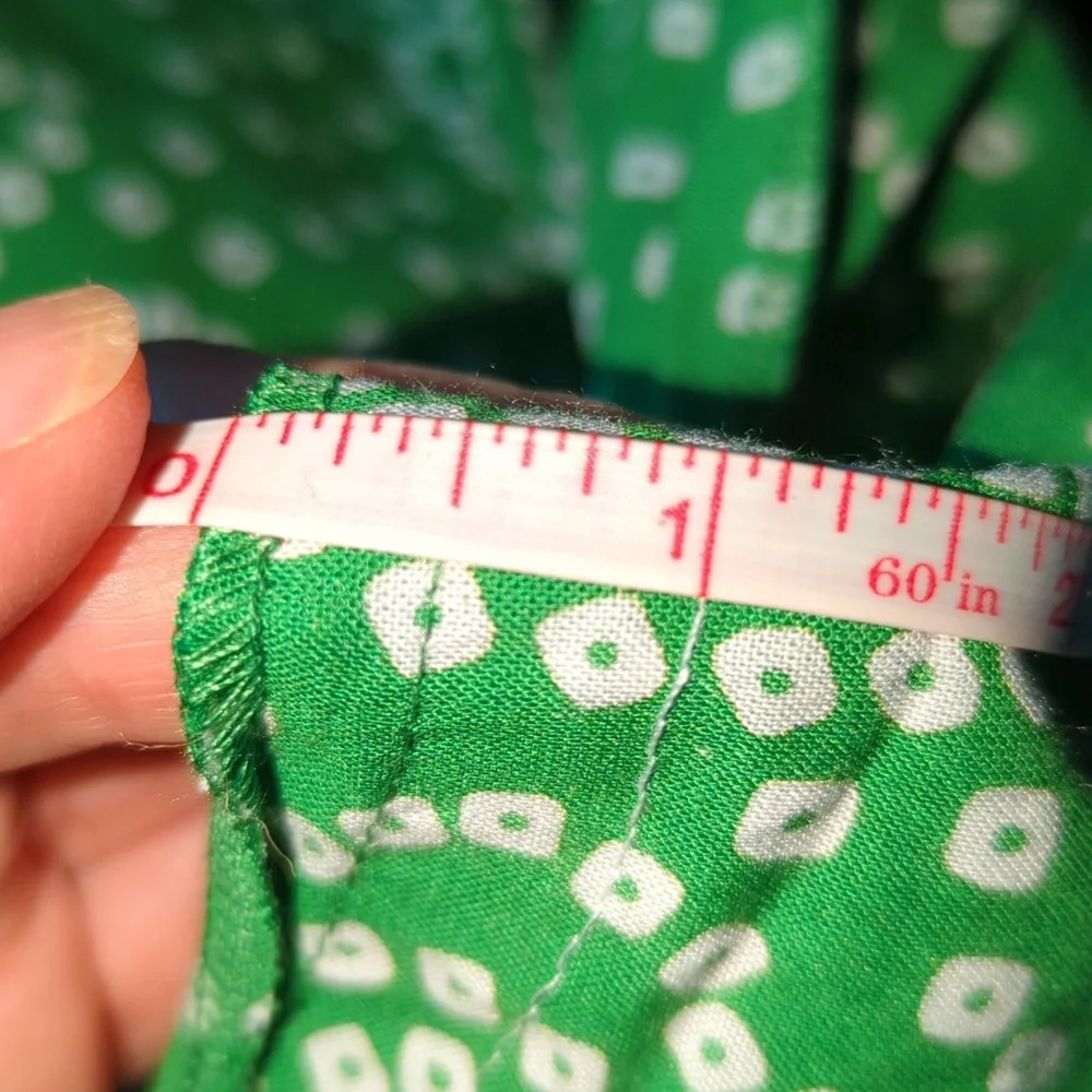 💚 New Grass Green White Gold Trim Kurta Dress M Tunic Party - Picture 14 of 16